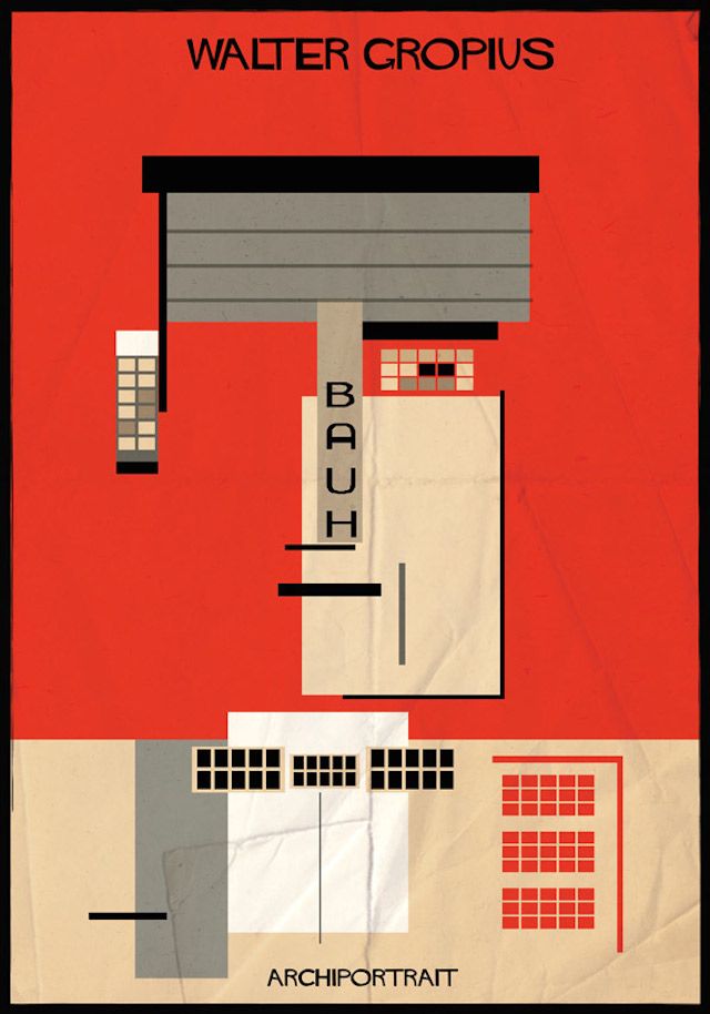 Archiportrait Walter Gropius par Federico Babina