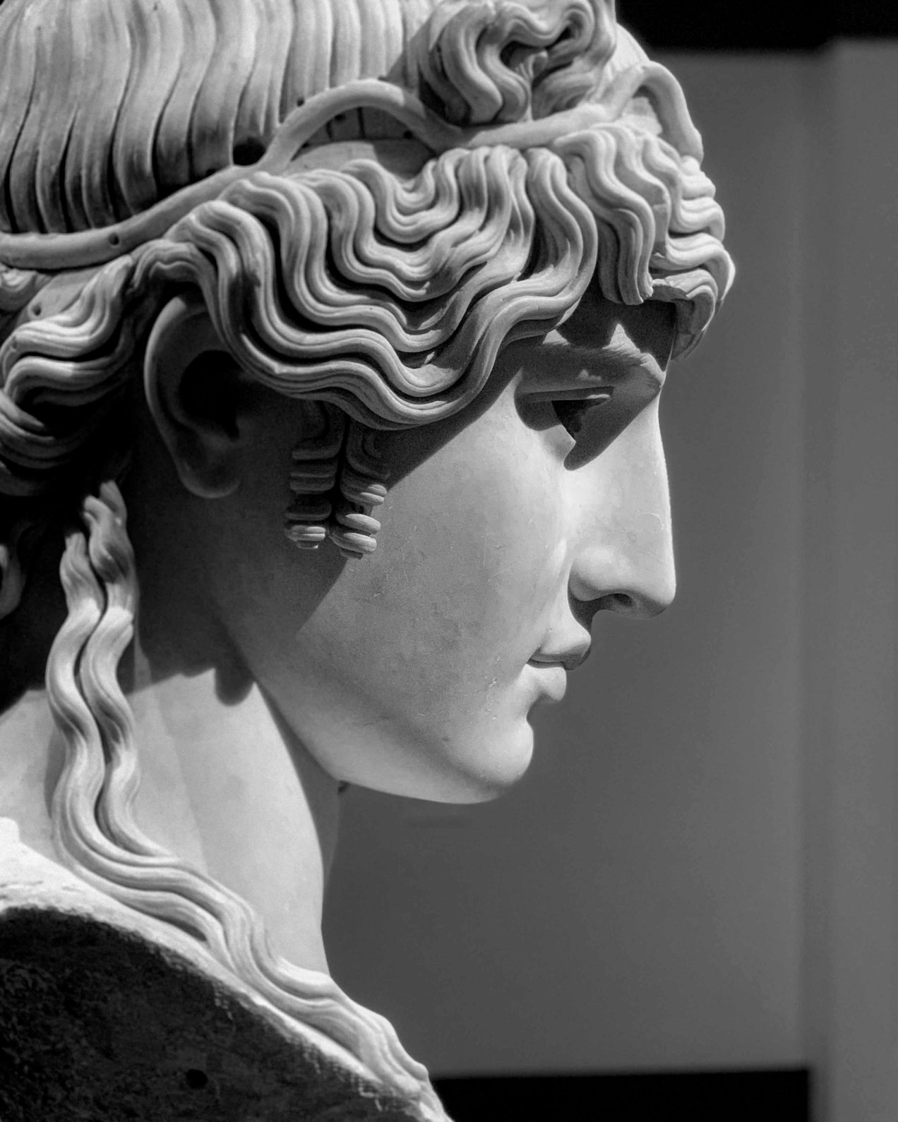 Antinoüs Mondragone, 130 après J;C; Petit Palais Khnopff, gildalliere, 2019